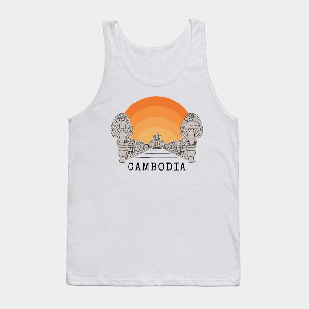 Angkor Thom Majesty: Cambodia's Ancient Wonder -- SunRise Edition Tank Top by CuteBotss